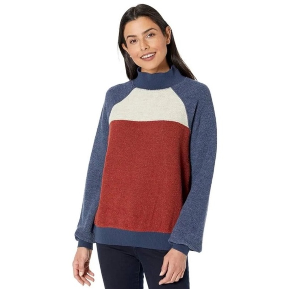 Prana Flint Brook Mock Neck Pullover Nautical